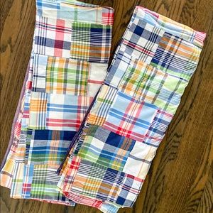 Pottery Barn Kids Madras Plaid Blackout Panels